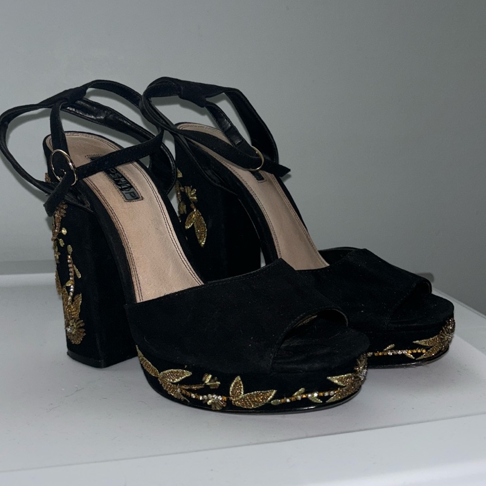 Topshop Beaded Heels